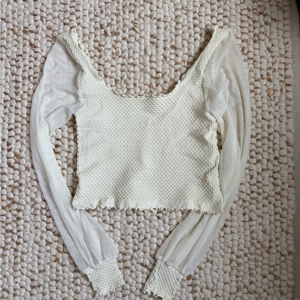 Elegant Cream Women's Top